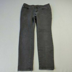 Eileen Fisher Womens Black Jeans Denim Pants Size 8P Distressed Petite Straight